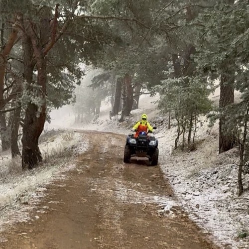 Зимний Домбай: осваиваем склоны Мусса-Ачитары, катаемся на квадроциклах и ловим форель
