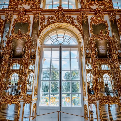 Екатерининский и Александровский дворцы в Пушкине (из Петербурга)