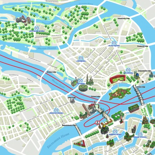 Финский залив и три разводных моста