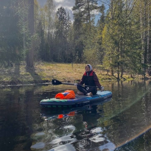На сапбордах по реке Оредеж в мини-группе со съёмкой