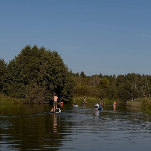 На сапбордах по реке Оредеж в мини-группе со съёмкой