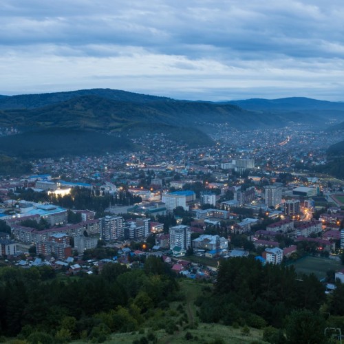 Огни вечернего Горно-Алтайска