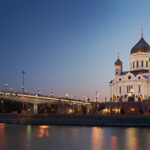 Москва с высоты колокольни храма Христа Спасителя